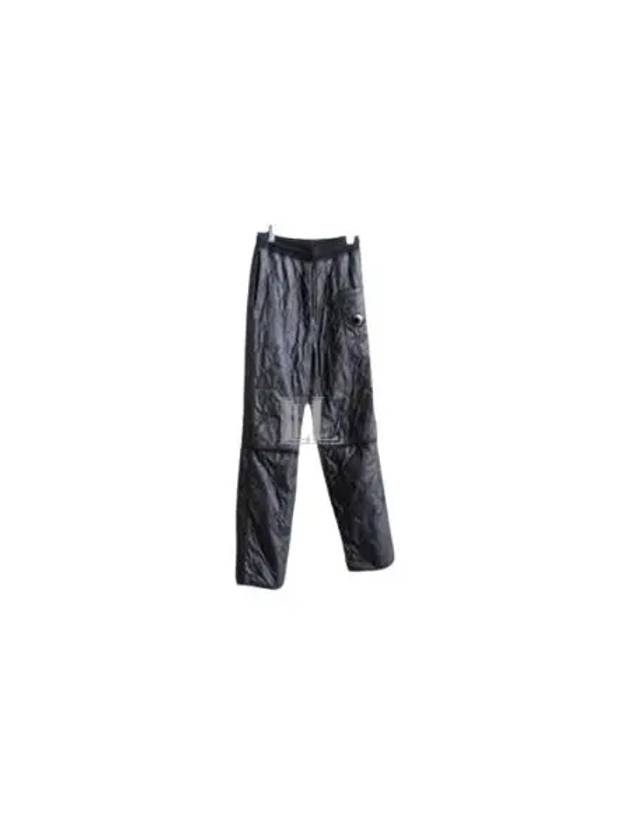 Diagonal Raised Fleece Mixed Quilted Track Pants Black - CP COMPANY - BALAAN 2