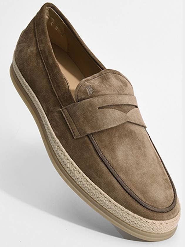 Flat Suede Loafers Brown - TOD'S - BALAAN 3