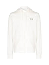 Logo Graphic Print Zip Up Hoodie White - Y-3 - BALAAN 3