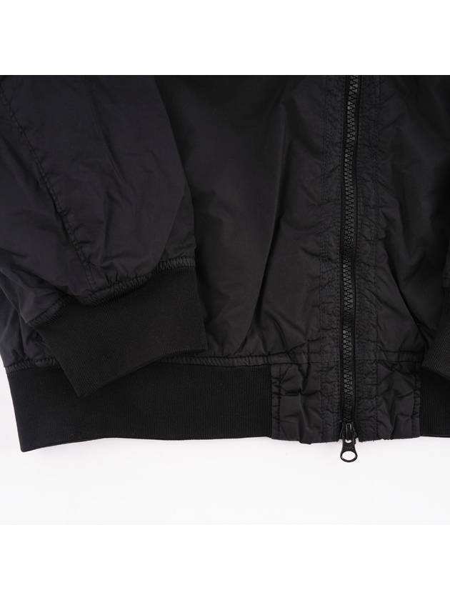 Wappen Patch Nylon Crinklips Hooded Jacket Black - STONE ISLAND - BALAAN 9