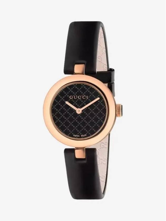 Women's Diamantissima Leather Watch Black - GUCCI - BALAAN 2