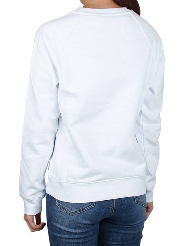 Women's Brushed Logo Crew Neck Sweatshirt White - MSGM - BALAAN 5