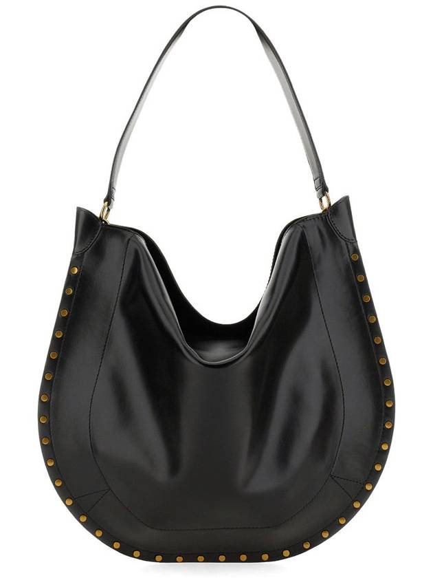 Oskan Leather Shoulder Bag Black - ISABEL MARANT - BALAAN 4