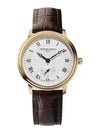 Women’s Classics Slimline Small Seconds Watch Gold Brown - FREDERIQUE CONSTANT - BALAAN 3