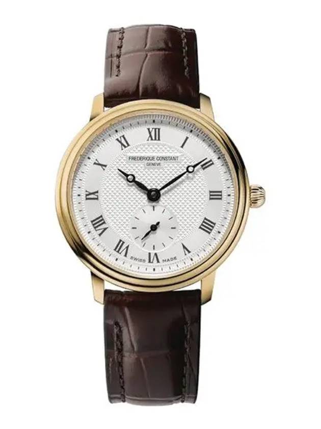 Women’s Classics Slimline Small Seconds Watch Gold Brown - FREDERIQUE CONSTANT - BALAAN 2