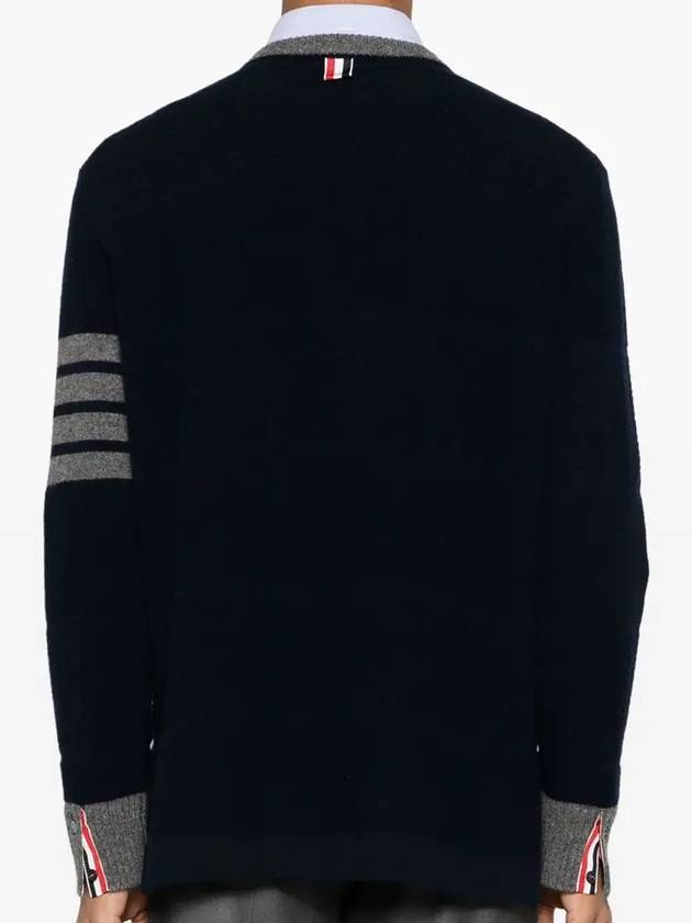 4 Bar Stripe Crewneck Knit Top Navy - THOM BROWNE - BALAAN 5