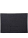 Monogram Motif Grained Leather Clutch Bag Black - BURBERRY - BALAAN 3