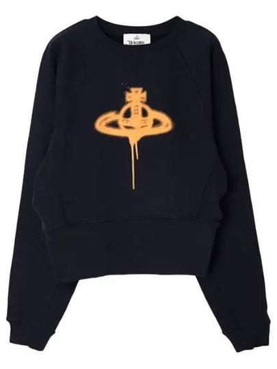 Spray ORB Logo Sweatshirt Navy - VIVIENNE WESTWOOD - BALAAN 2