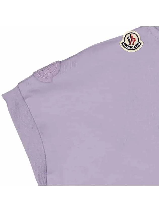 Kids Girls Short Sleeve T Shirt Lilac 8P00001 899WA 61A 4A 6A - MONCLER - BALAAN 5