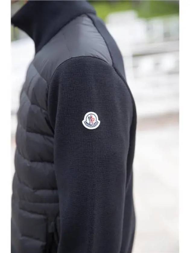 Padded Wool Zip-up Jacket Black - MONCLER - BALAAN 10