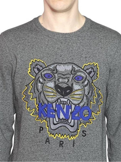 Tiger embroidered cotton sweatshirt - KENZO - BALAAN 2