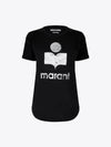 Women s Coldy Logo Short Sleeve T Shirt Black TS0004FA A1N10E 01BK - ISABEL MARANT - BALAAN 1