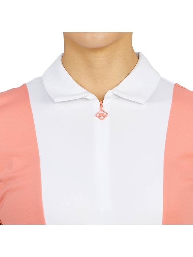 Women's Evelina Golf Polo Shirt Strawberry Ice - J.LINDEBERG - BALAAN 7