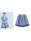 Golf Tennis Women s Checked Flare Skirt Blue - AVAVE - BALAAN 3