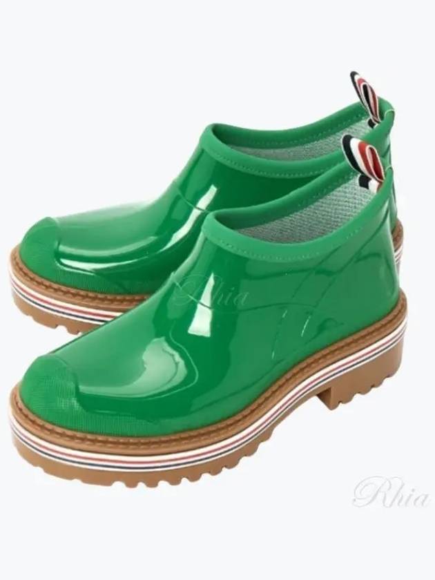 Women's Molded Rubber Garden Middle Boots Light Green - THOM BROWNE - BALAAN 2