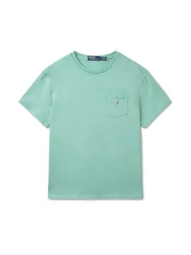 Classic fit cotton linen pocket t shirt green - POLO RALPH LAUREN - BALAAN 1