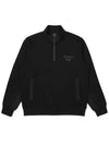 Airy Double Paper Half Zip Up T-Shirt BLACK MAN M3321PTL07BLK - MALBON GOLF - BALAAN 2