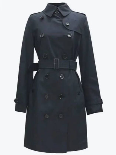 The Mid-length Kensington Heritage Trench Coat Midnight Blue - BURBERRY - BALAAN 2