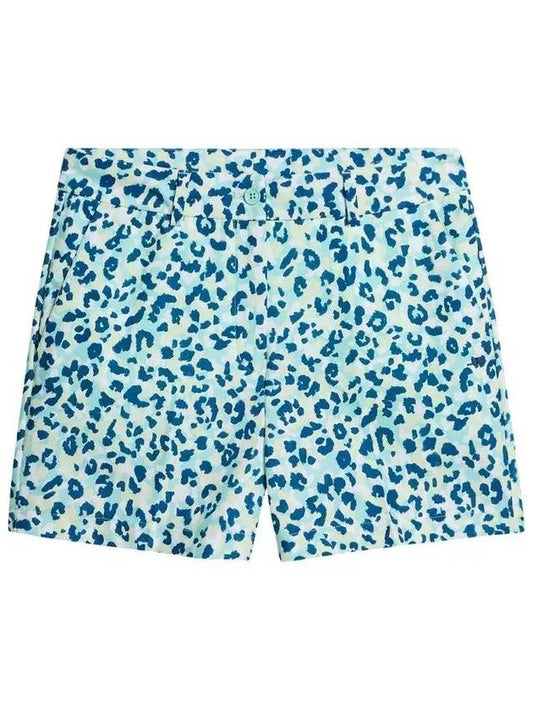 Women s Gwen Print Shorts Leopard Aruba Blue GWPA09305 O495 - J.LINDEBERG - BALAAN 1