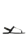 Men's Cassandra Strap Leather Sandals Black - SAINT LAURENT - BALAAN 2