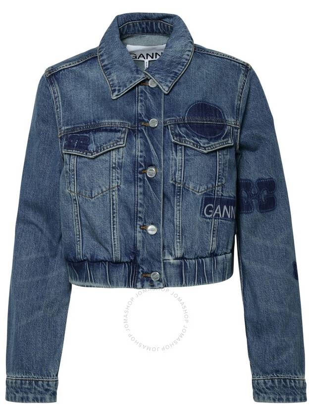 23 fw Blue Cotton Denim Jacket J1345091 B0480957572 - GANNI - BALAAN 2