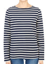 Women's Meridame II Striped Long Sleeve T-Shirt Marine Ecru - SAINT JAMES - BALAAN 2