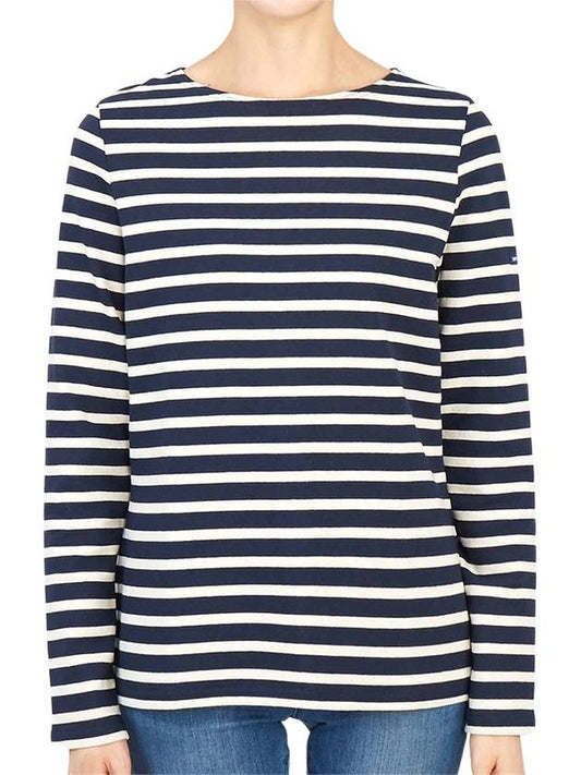 Women's Meridame II Striped Long Sleeve T-Shirt Marine Ecru - SAINT JAMES - BALAAN 2