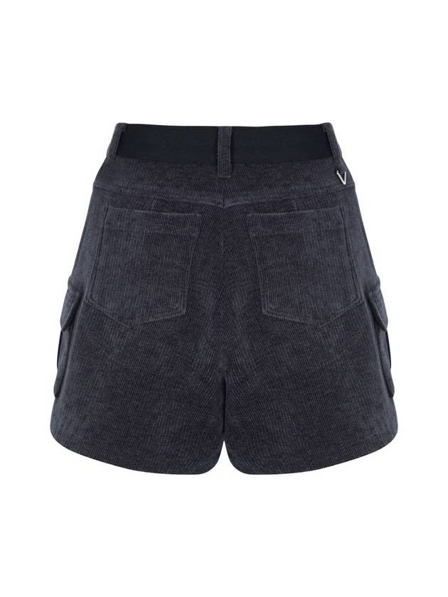 Banding corduroy cargo shorts Charcoal - BUTTONPLAY - BALAAN 2