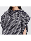 Oblique Hoodie Poncho Cotton Navy Blue - DIOR - BALAAN 5