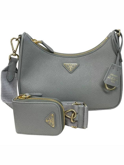 Re-Edition 2005 Saffiano Leather Shoulder Bag Slate - PRADA - BALAAN 2