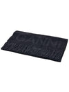 Logo Wool Muffler Black - GANNI - BALAAN 3