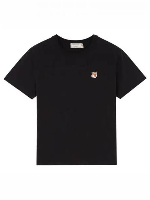 Fox Head Patch Short Sleeve T-Shirt Black - MAISON KITSUNE - BALAAN 2