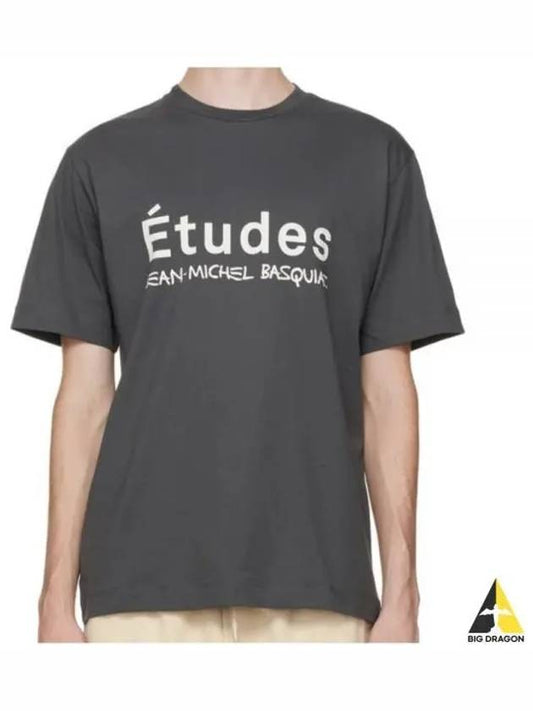 Etudes Wonder JMB Cotton Short Sleeve T Shirt Charcoal WONDERJMB - ETUDES - BALAAN 1