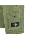 Men's Wappen Patch Pocket Bermuda Cargo Shorts Khaki - STONE ISLAND - BALAAN 5