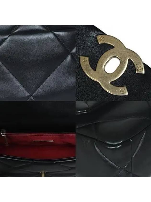 AS1160 COCO Vintage Gold Black Lambskin 19 Medium Flap Bag 2 - CHANEL - BALAAN 5