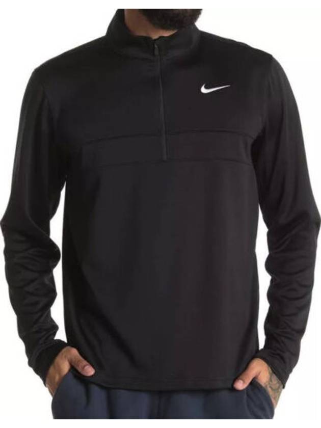 Men's Dri-Fit Essential Half-Zip Long-Sleeve T-Shirt Black - NIKE - BALAAN 2