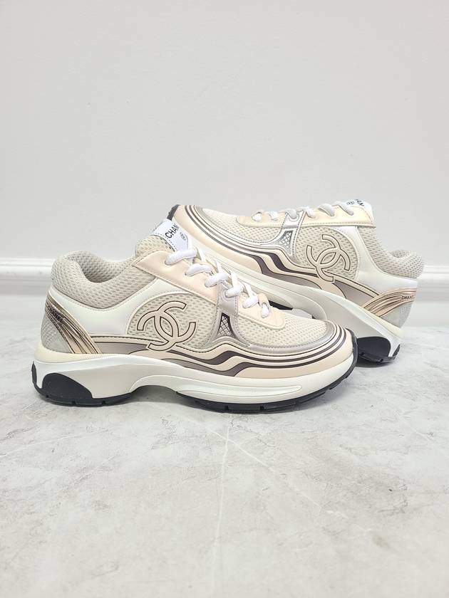 Rose Pink Gold CC Logo Shasix Sneakers 37 - CHANEL - BALAAN 5