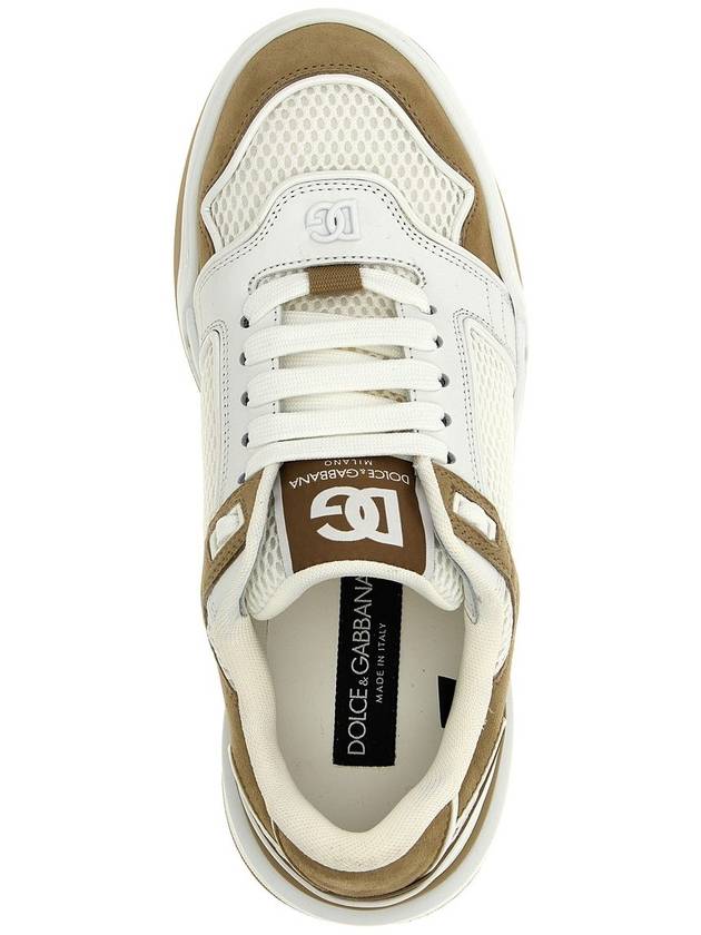 Dolce & Gabbana White And Beige Sneakers - DOLCE&GABBANA - BALAAN 4