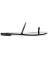 24SS Colorful Strap Toe Ring Flat Sandals Black E100038 013 - GIUSEPPE ZANOTTI - BALAAN 2