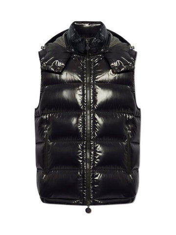 Bormes logo patch down padded vest black - MONCLER - BALAAN 1