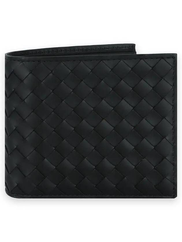 Men's Intrecciato Half Wallet Black - BOTTEGA VENETA - BALAAN 3