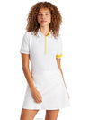 Women'S Contrast Tech Short Sleeve Polo Shirt White - G/FORE - BALAAN 3