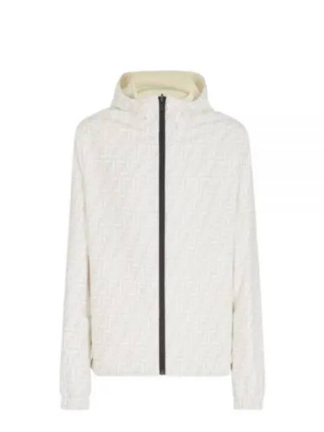 Men's Logo Pattern Reversible Windbreaker White - FENDI - BALAAN 2