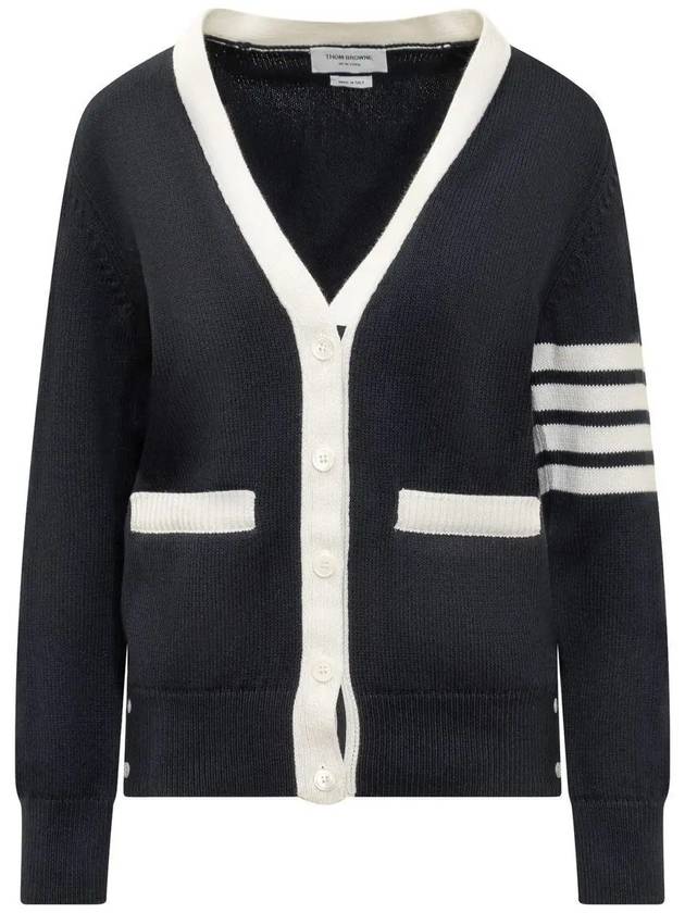 Thome Browne 4 Bar Cardigan Navy - THOM BROWNE - BALAAN 2