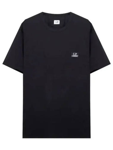 Logo Patch Crew Neck Cotton Short Sleeve T-Shirt Black - CP COMPANY - BALAAN 1