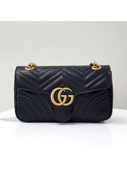 GG Marmont Matelasse Small Shoulder Bag Black - GUCCI - BALAAN 2