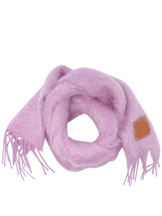 Anagram Fringe Mohair Scarf Violet - LOEWE - BALAAN 2