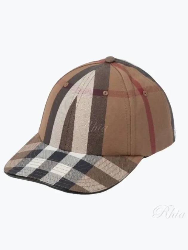 Logo Check Cotton Ball Cap Birch Brown - BURBERRY - BALAAN 2