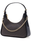 Wilma Logo Shoulder Bag Black Brown - MICHAEL KORS - BALAAN 3