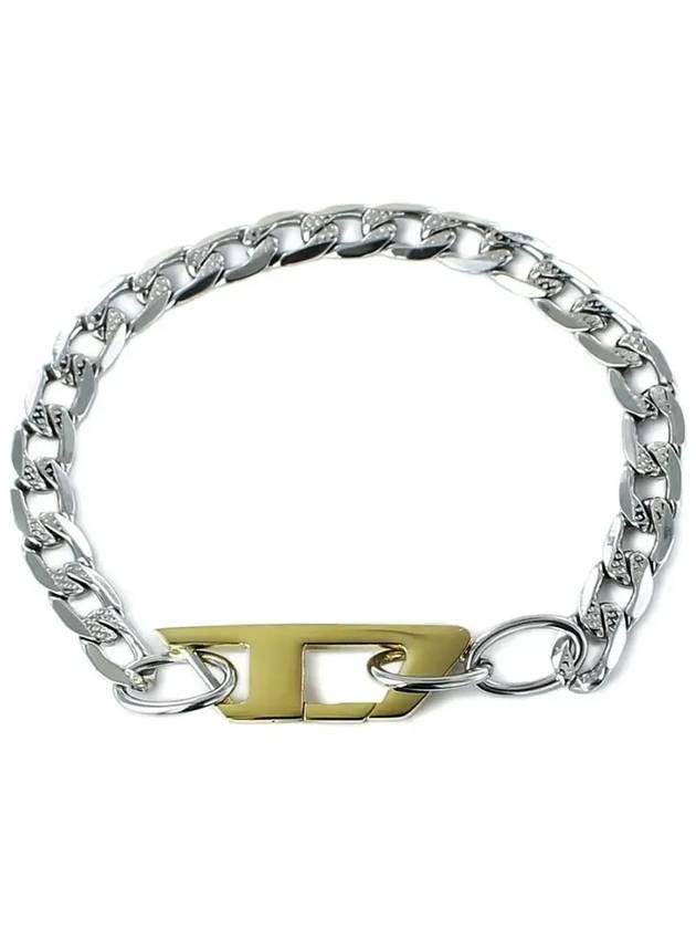 Link Stainless Steel Bracelet Silver - DIESEL - BALAAN 4